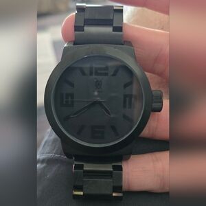 Konigswerk Mens Watch Black Hands, Inner Ring, Steel Band, Dead Battery